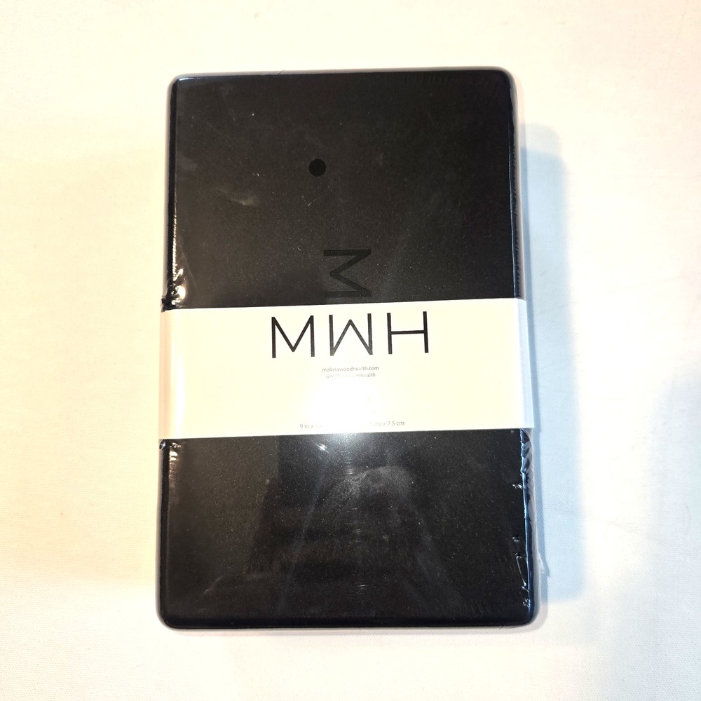 MWH Melissa Wood Health Black Yoga Block 9" X 6" X 3" New Sealed